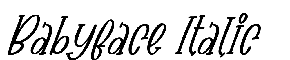 Babyface-Italic font family download free