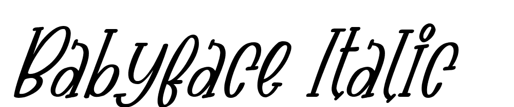 Babyface-Italic font family download free