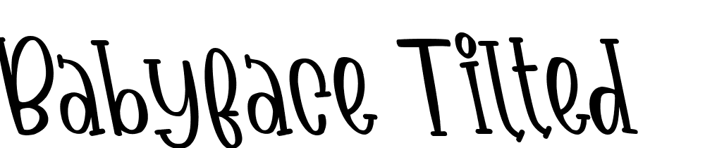 Babyface-Tilted font family download free