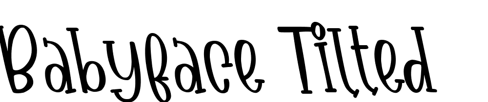 Babyface-Tilted font family download free