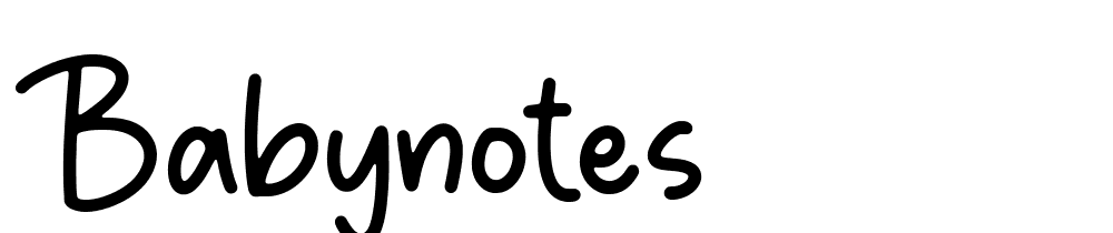 Babynotes font family download free