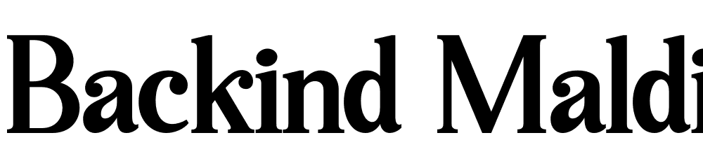 Backind-Maldina font family download free