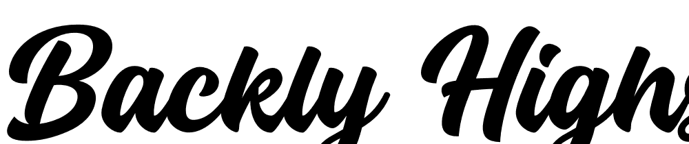 Backly-Highs font family download free