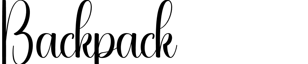 backpack font family download free