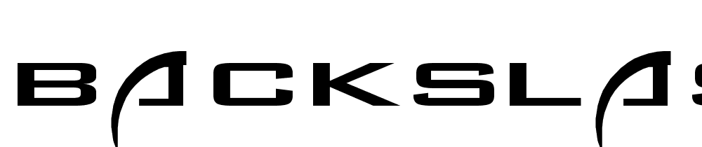 Backslash font family download free