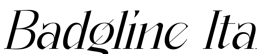 Badgline-Italic font family download free