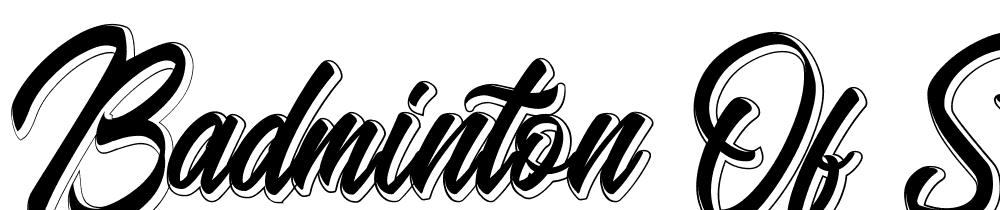 Badminton Of Shadow font family download free