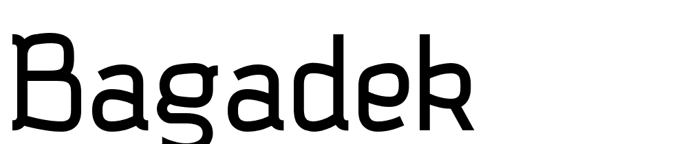 Bagadek font family download free