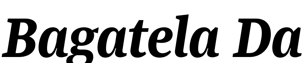 Bagatela-Dark-Italic font family download free