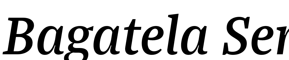 Bagatela-Semibold-Italic font family download free