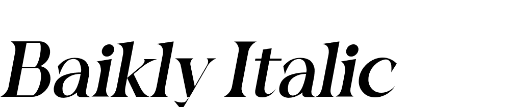 Baikly-Italic font family download free