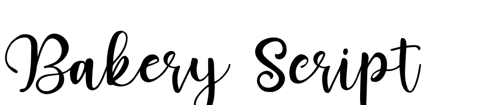 Bakery-Script font family download free