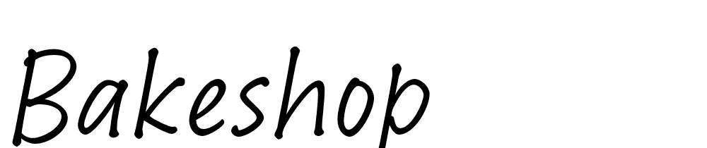 Bakeshop font family download free