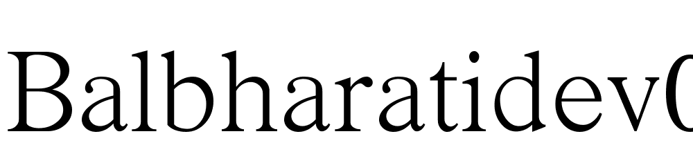 BalBharatiDev01 font family download free