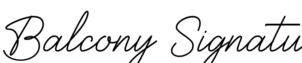 Balcony Signature font family download free