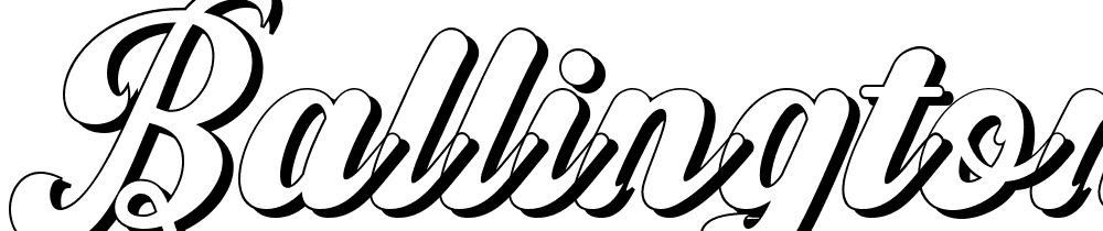 Ballingtone Shadow font family download free