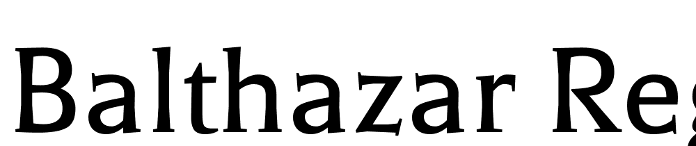 Balthazar Regular font family download free