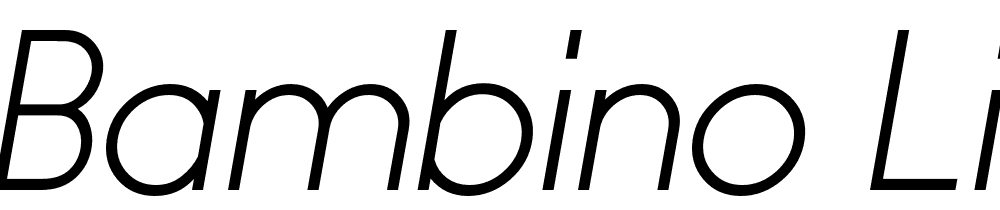 Bambino-Light-Italic font family download free