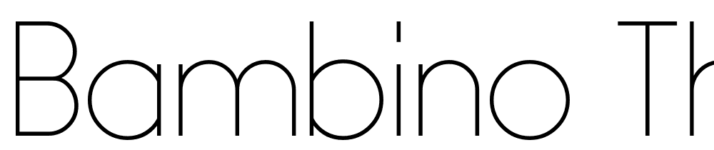 Bambino-Thin font family download free