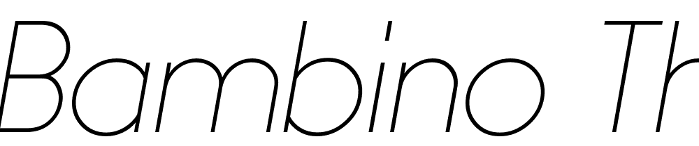 Bambino-Thin-Italic font family download free