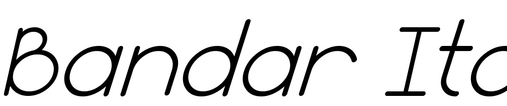 Bandar-Italic font family download free