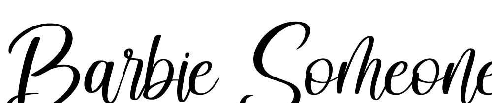 Barbie-SomeOne font family download free