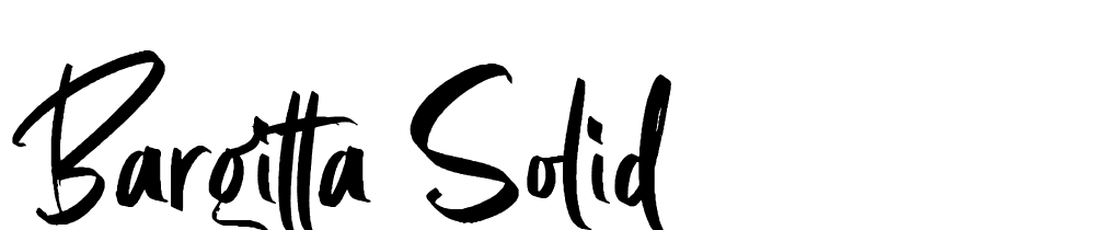 Bargitta Solid font family download free