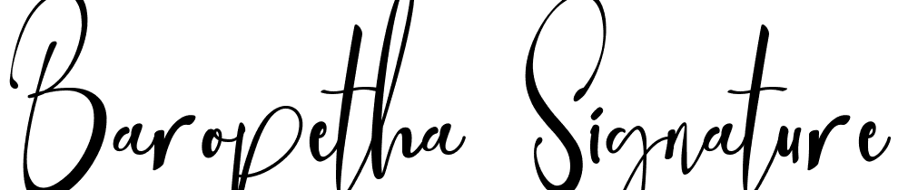 Baropetha Signature font family download free