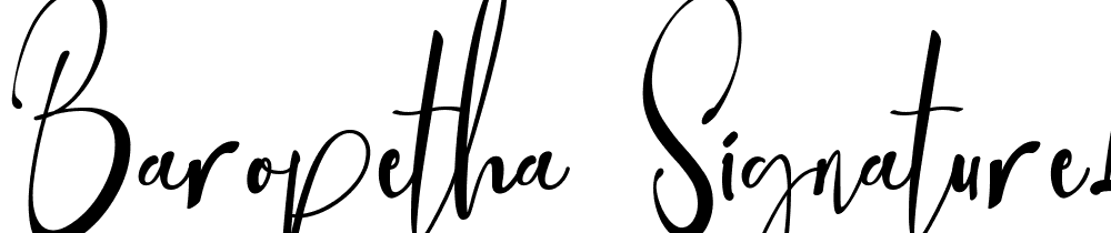 Baropetha Signature1 font family download free