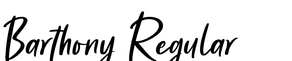 Barthony-Regular font family download free