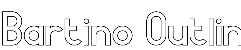 Bartino-Outline-Regular font family download free