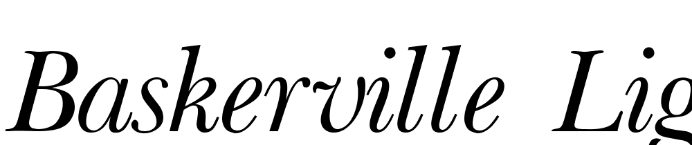 Baskerville-Light-Italic font family download free