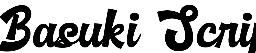 Basuki-Script font family download free