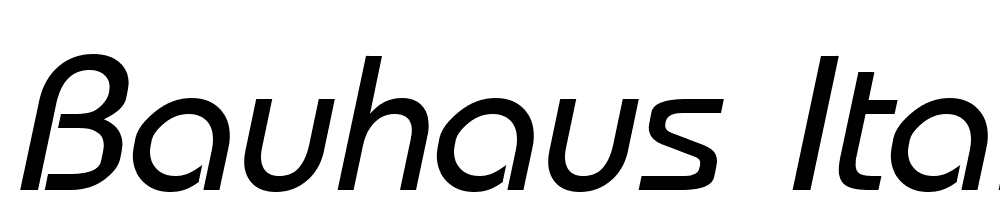 Bauhaus-Italic font family download free