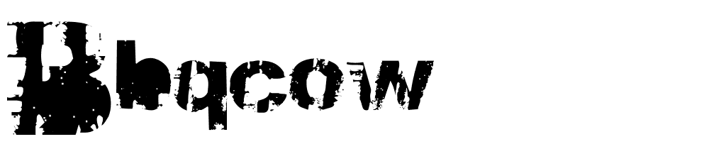BBQcow font family download free
