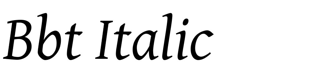 BBT-Italic font family download free