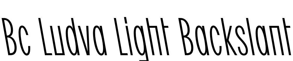 BC-Ludva-Light-BackSlant font family download free