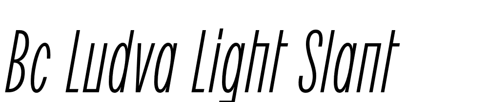 BC-Ludva-Light-Slant font family download free