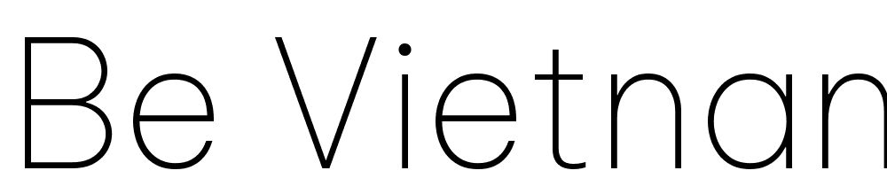 Be-Vietnam-Pro-Thin font family download free