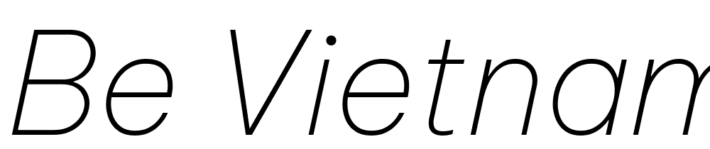 Be-Vietnam-Pro-Thin-Italic font family download free