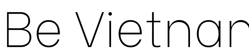 Be-Vietnam-Thin font family download free