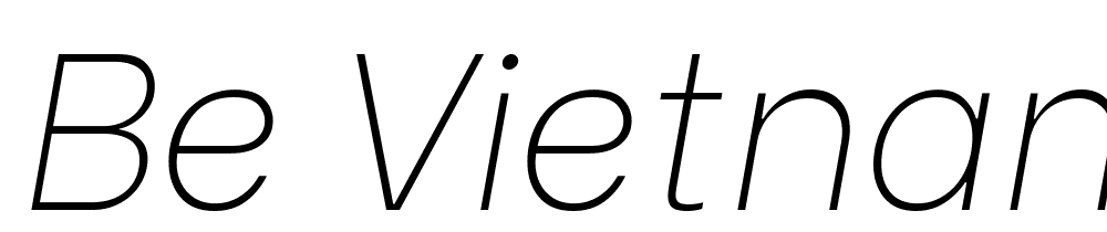 Be-Vietnam-Thin-Italic font family download free