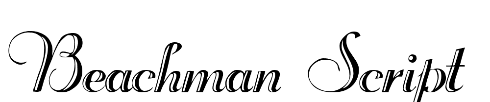 Beachman-Script font family download free