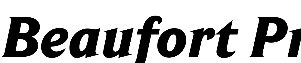Beaufort-Pro-Heavy-Italic font family download free