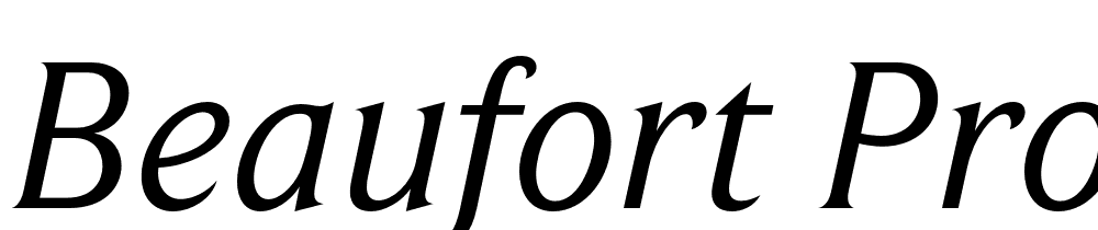 Beaufort-Pro-Italic font family download free