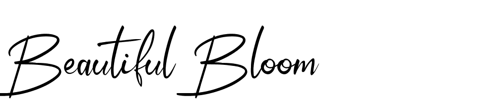 Beautiful Bloom font family download free