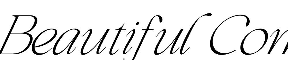 Beautiful-Comethrue-Thin-Condensed-Italic font family download free