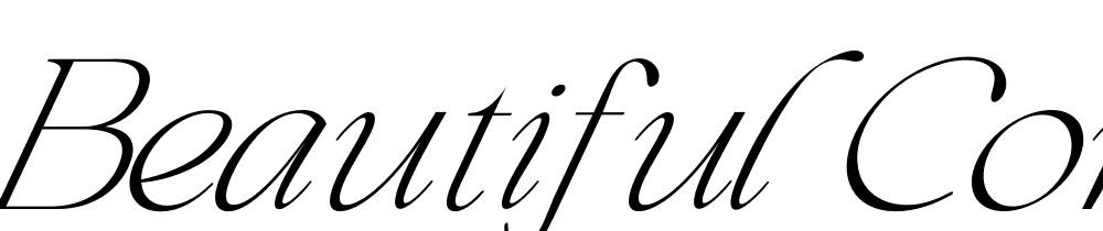 Beautiful-Comethrue-Thin-Italic font family download free