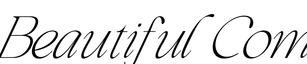 Beautiful-Comethrue-Thin-Ultra-Condensed-Italic font family download free