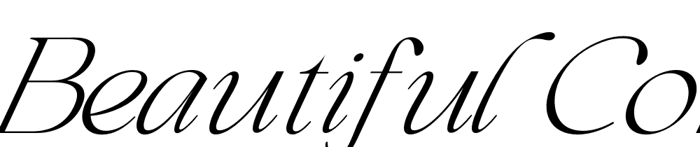 Beautiful-Comethrue-Ultra-Light-Italic font family download free